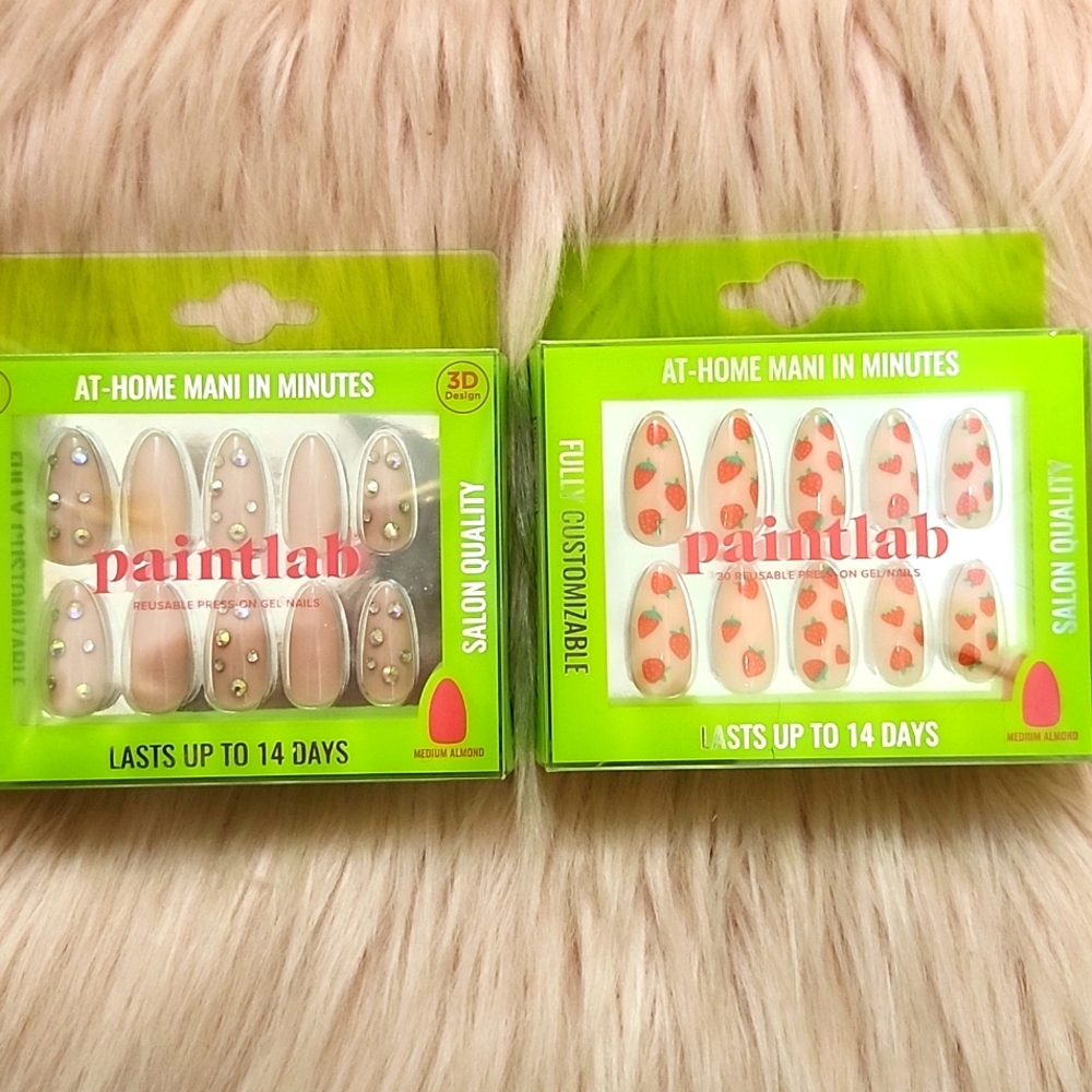 Brand New 2CT BUNDLE PAINTLAB SALON QUALITY False Nails-M